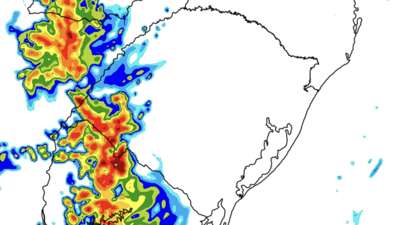 Chuva retorna à parte do Rio Grande do Sul no fim de semana MetSul