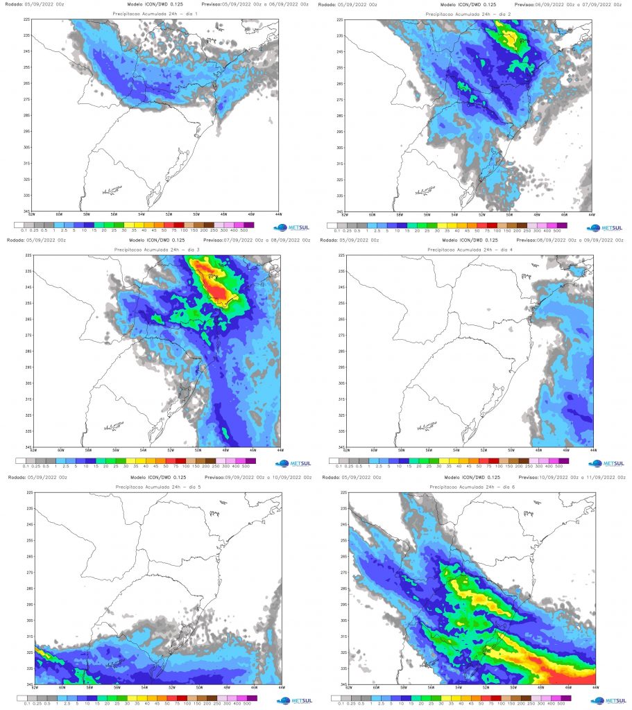 Chuva será frequente no Sul do Brasil nesta semana