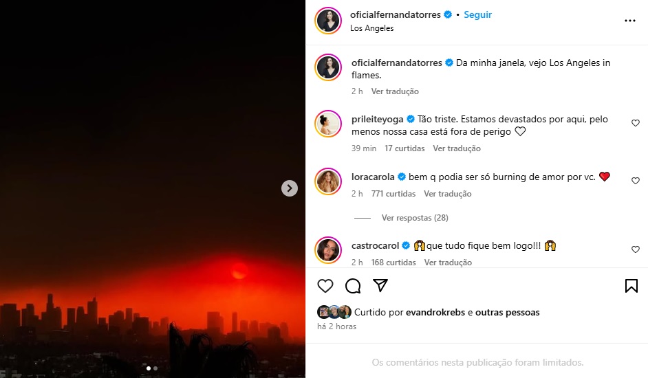 Fernanda Torres Vejo Los Angeles Em Chamas