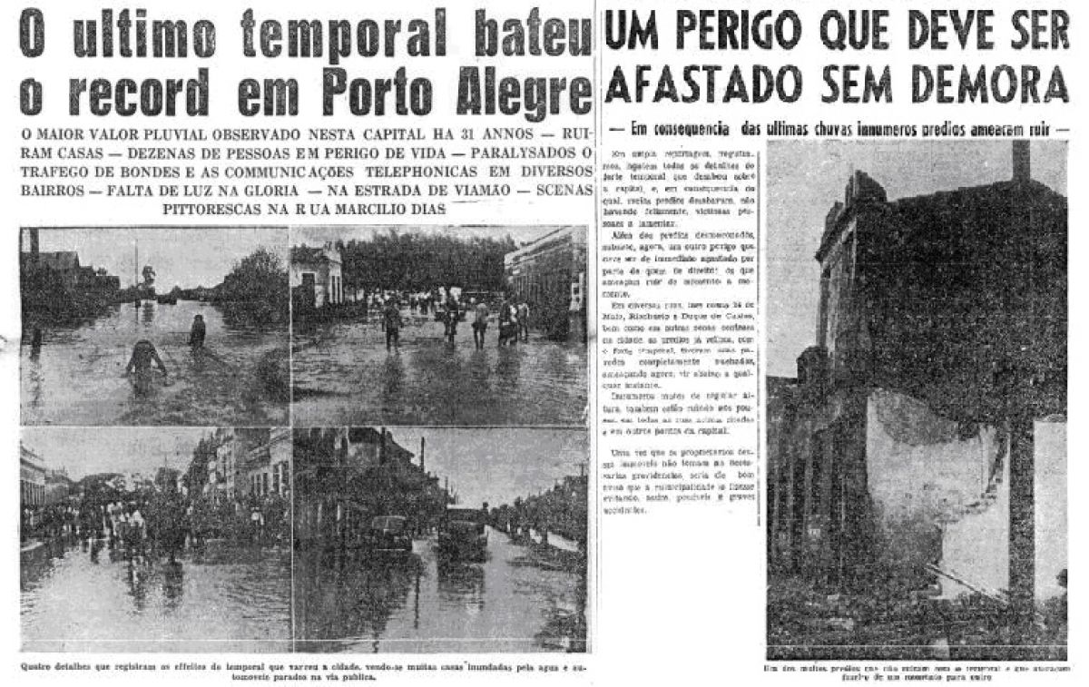 O grande temporal de 14 e 15 de janeiro de 1940 em Porto Alegre