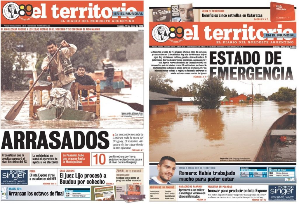 Enchentes desabrigam cerca de 15 mil pessoas na Argentina