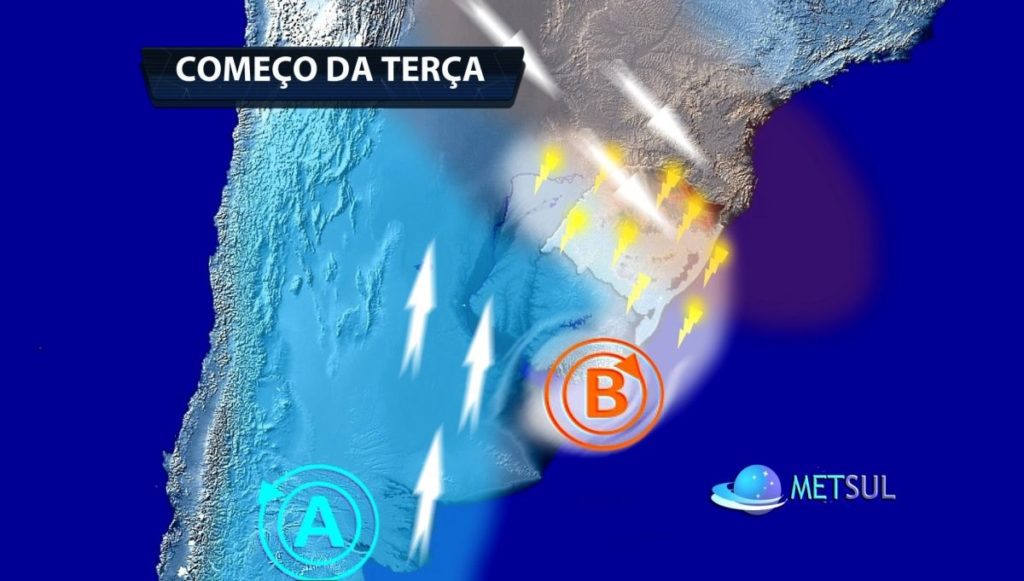 Frente traz temporais nas próximas horas antes do vento do ciclone