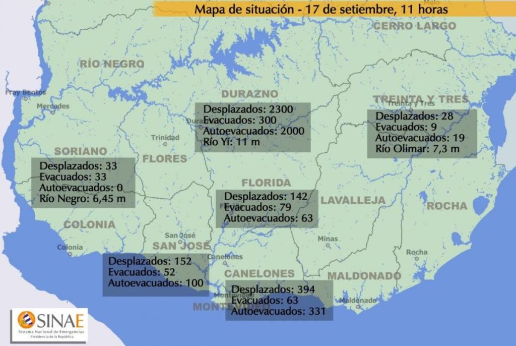 Inundações castigam Uruguai e agora o Sul do Brasil terá chuva forte
