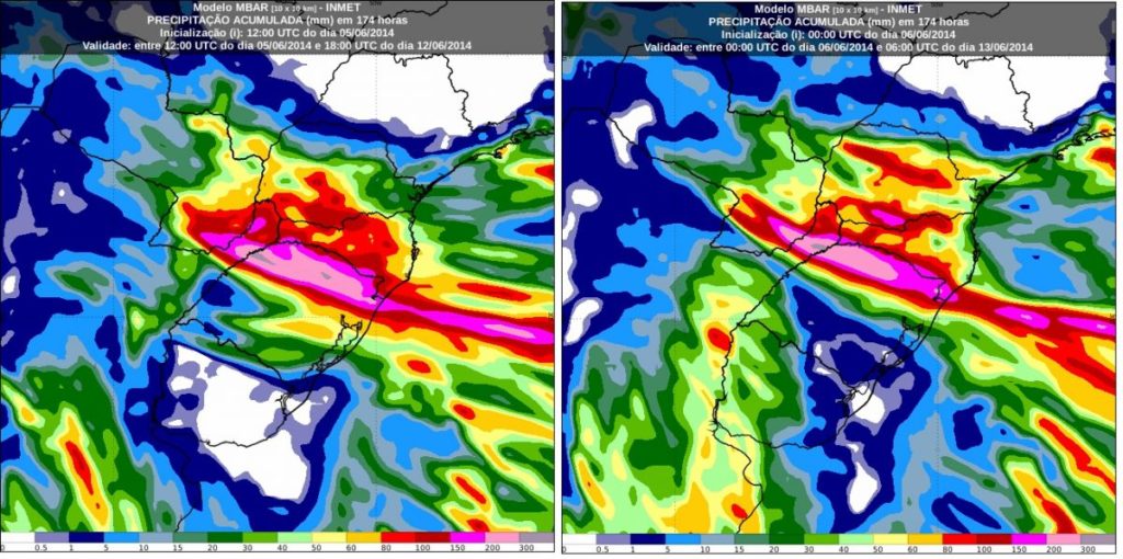 Alerta de chuva extrema, temporais e enchentes no Sul do Brasil
