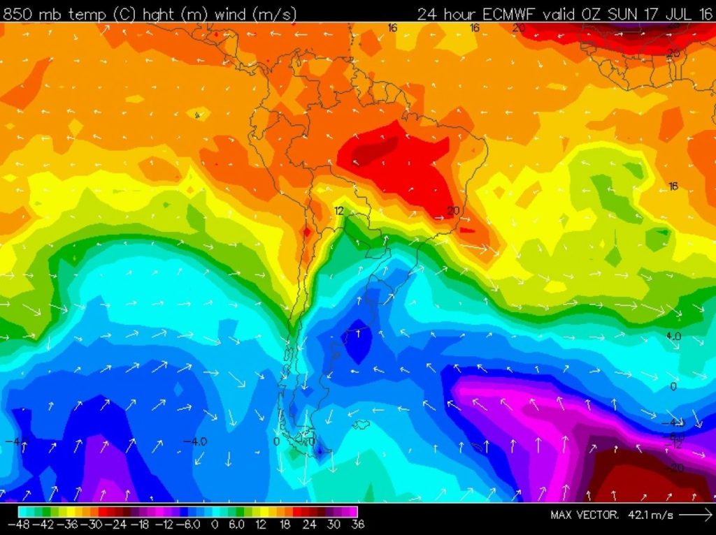 Forte massa de ar polar traz frio intenso e muitos dias abaixo de zero