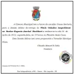 Eugenio Hackbart recebe título de cidadão de São Leopoldo