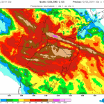 Altos volumes de chuva esperados entre hoje e amanhã