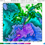 Aviso de forte vento no Uruguai e Rio Grande do Sul
