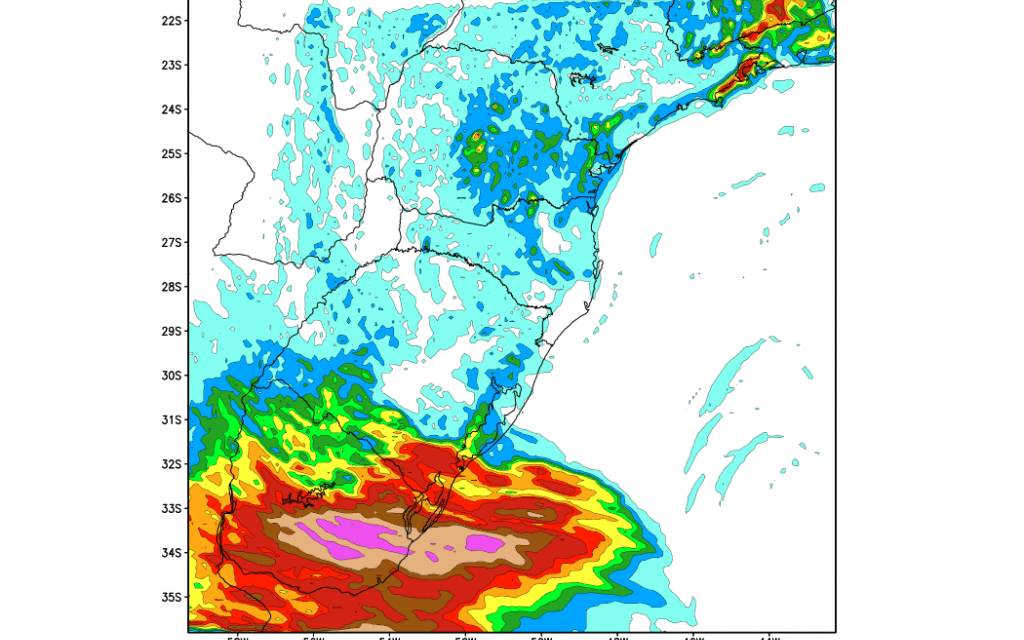 Muita chuva e tempo severo no Uruguai neste fim de semana