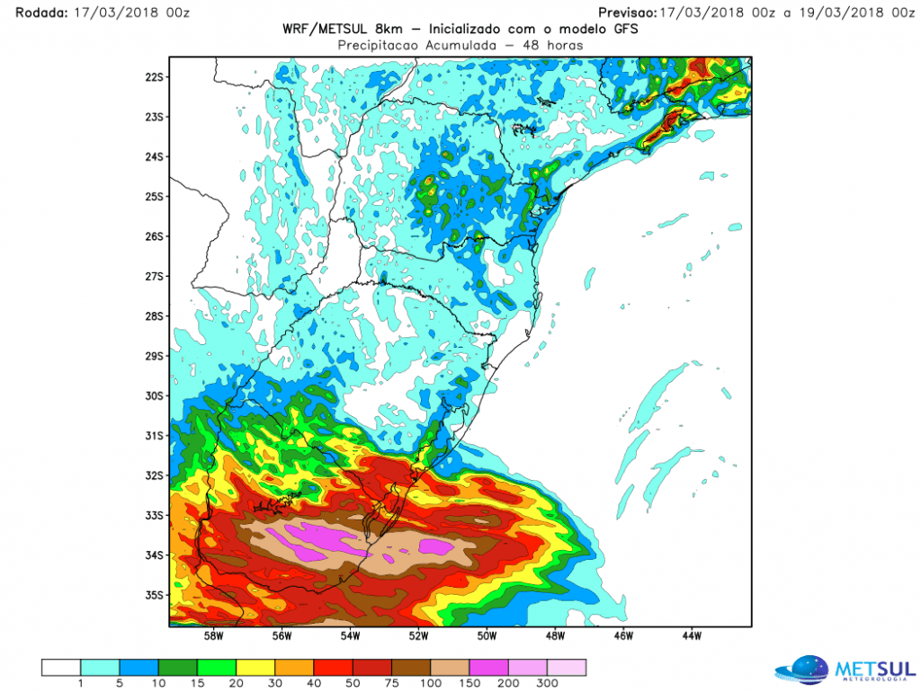 Muita chuva e tempo severo no Uruguai neste fim de semana