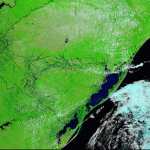 Imagens de satélite mostram o Estado antes e após chuvarada
