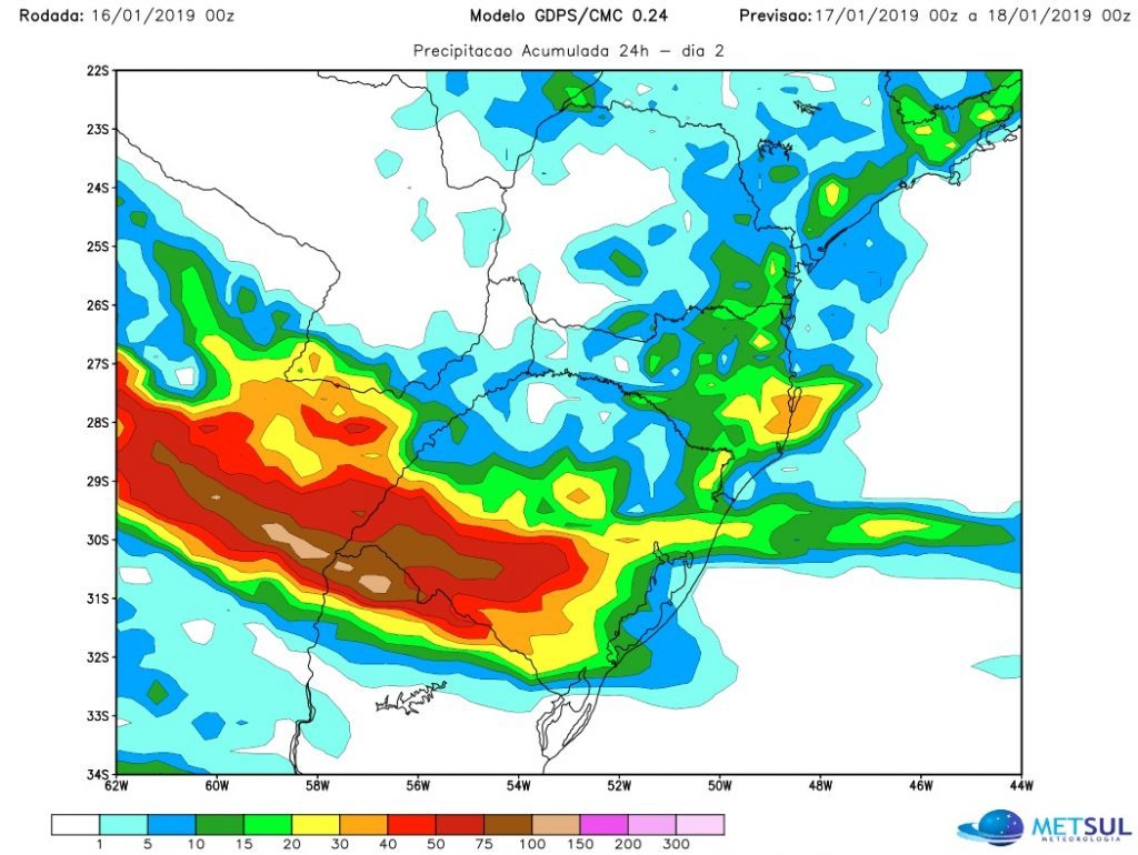 Mais chuva a caminho do Rio Grande do Sul