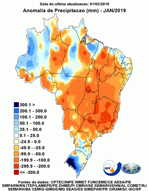 Muda o padrão atmosférico na Região Sudeste do Brasil