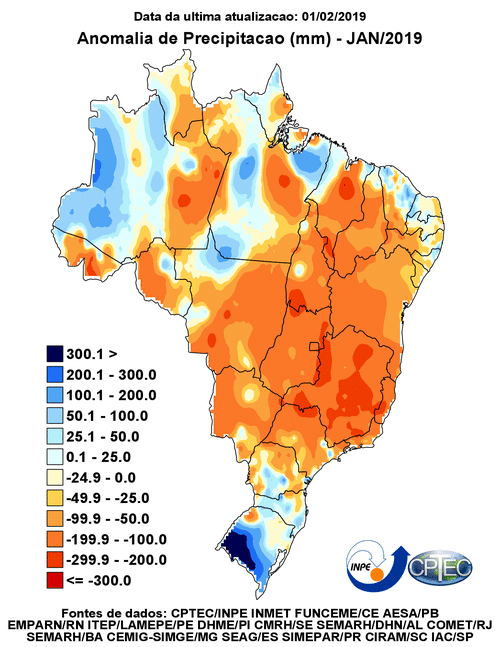 Muda o padrão atmosférico na Região Sudeste do Brasil
