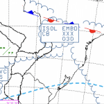 Nova frente quente trará chuva localmente forte e risco de granizo