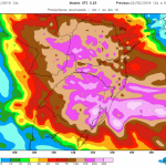 Sequência de eventos de chuva volumosa trará risco de cheias