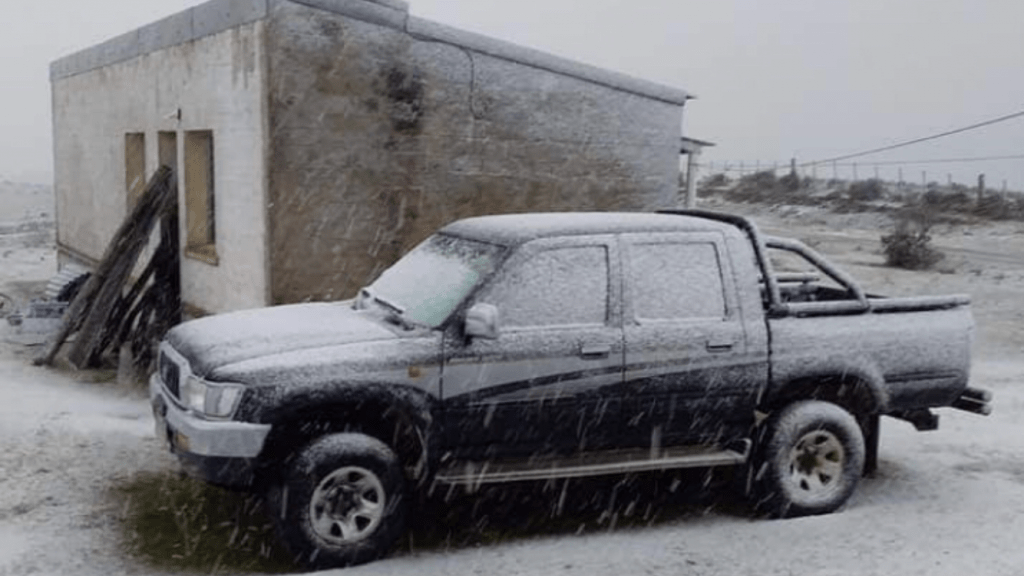 Uruguai teve flocos de neve e Sul gaúcho neve granular