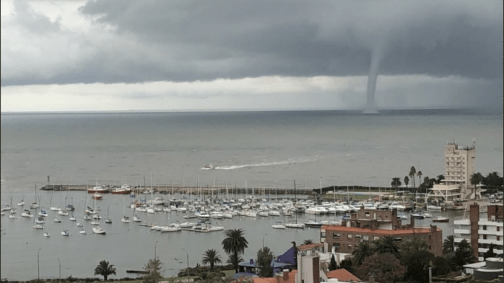 Trombas são incomuns no Rio da Prata?