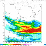 Veja a projeção de chuva até domingo no Sul do Brasil