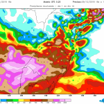 Risco de evento de chuva excessiva no Cone Sul