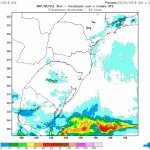 Sol, nuvens e chuva isolada