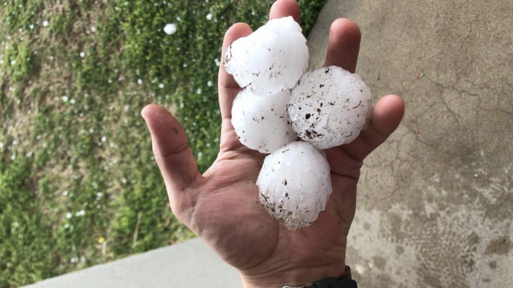 Chuva e granizo no Sul do Brasil