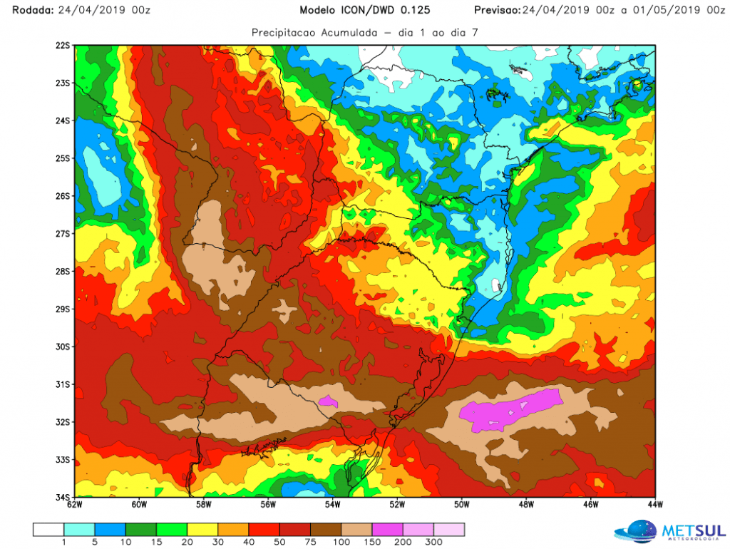 Instabilidade trará altos volumes de chuva nos próximos dias