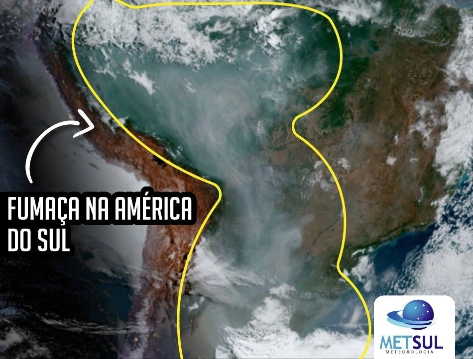Fumaça de queimadas se estende da Amazônia até Buenos Aires