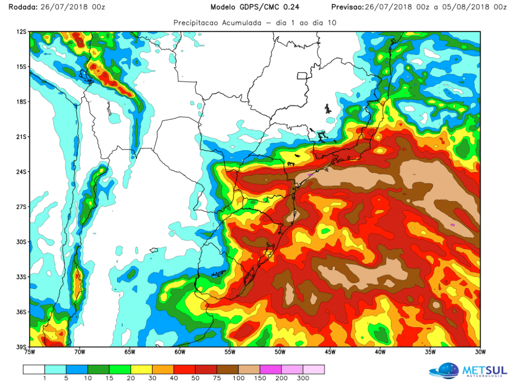 Chuva retornará para São Paulo e com altos volumes