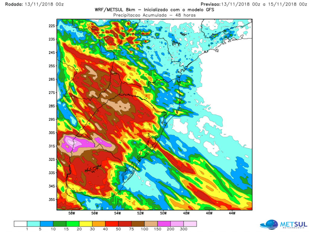 Altos volumes de chuva entre hoje e amanhã Altos volumes de chuva entre hoje e amanhã