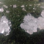 Granizo miúdo no Rio Grande do Sul e grande em Santa Catarina