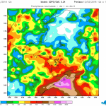 Risco de chuva excessiva no litoral do Sudeste do Brasil