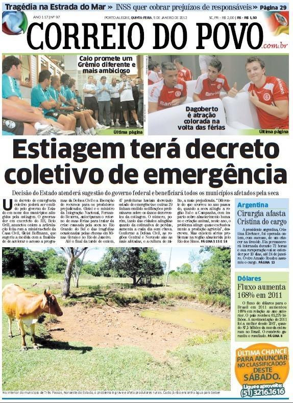 Novo episódio de chuva traz volumes altos para o Rio Grande do Sul
