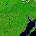 Animação mostra a gravidade da enchente a partir da visão do espaço