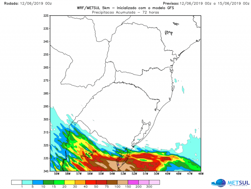 Muita chuva prevista para o Extremo Sul gaúcho