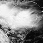 Frente quente hoje e frente fria amanhã