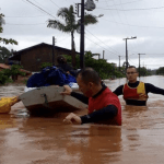 Inundações e deslizamentos no litoral de Santa Catarina