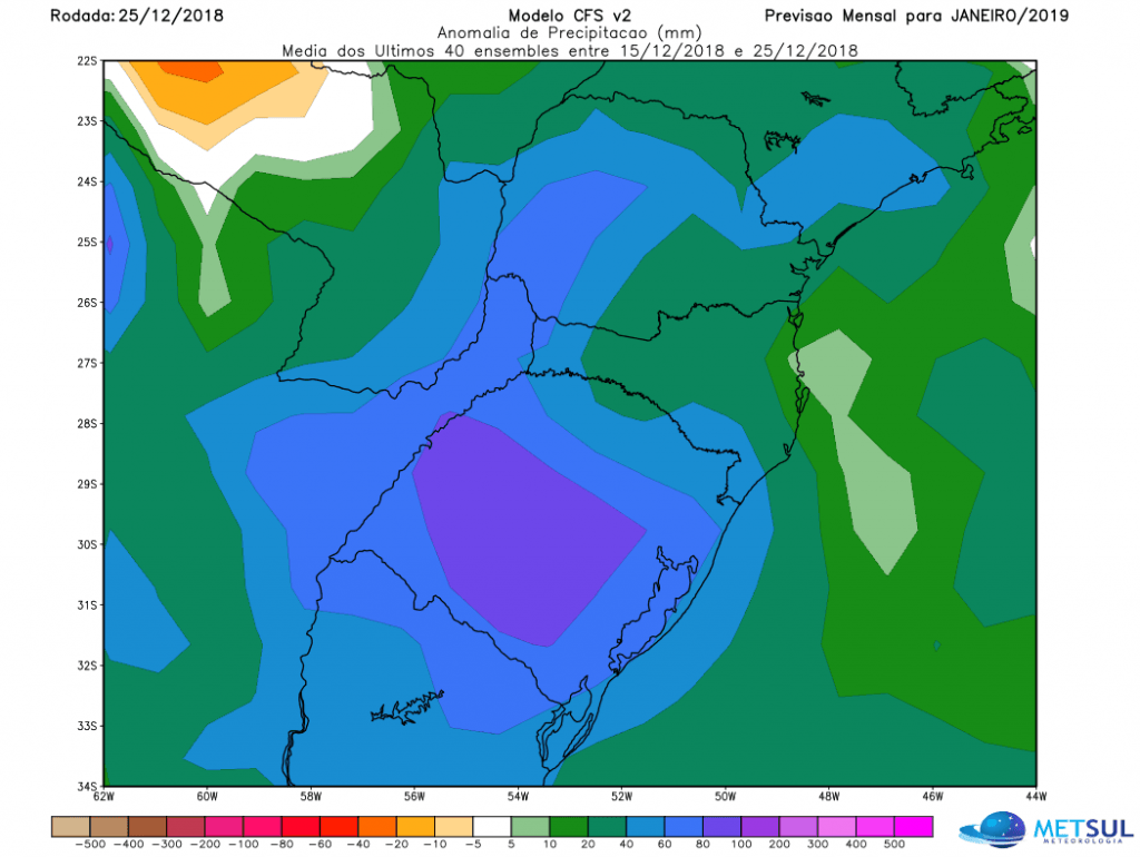 Fluxo atípico para janeiro de umidade trará chuva excessiva