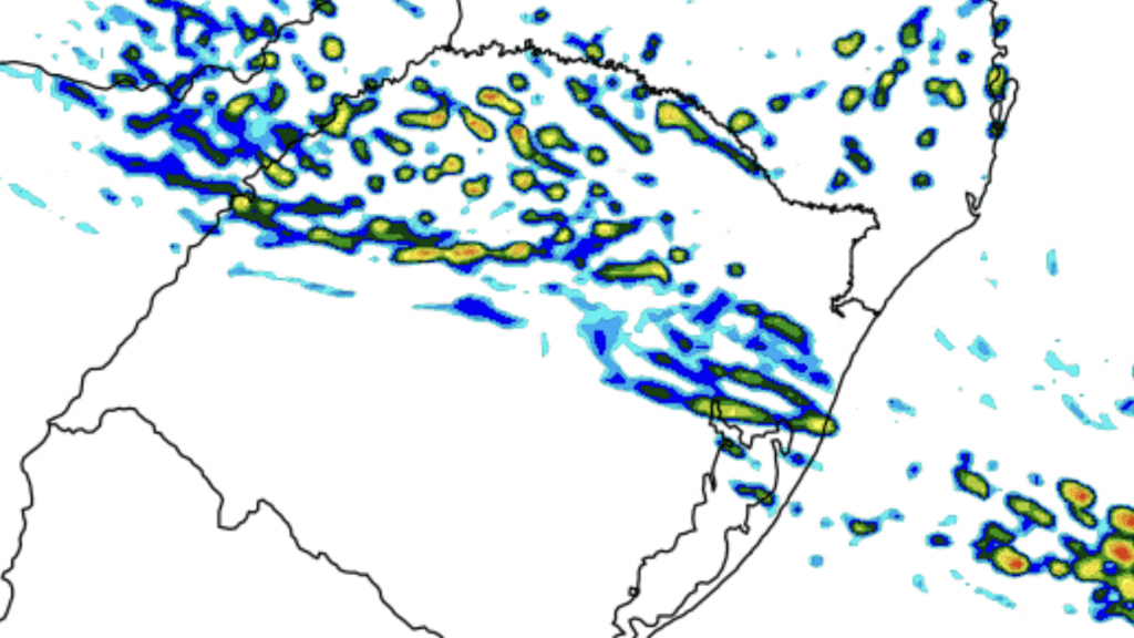 Frente fria traz chuva irregular, vento e queda de temperatura