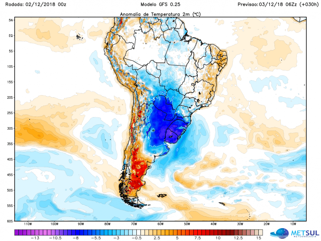 Agosto em dezembro com frio e geada no Sul do Brasil