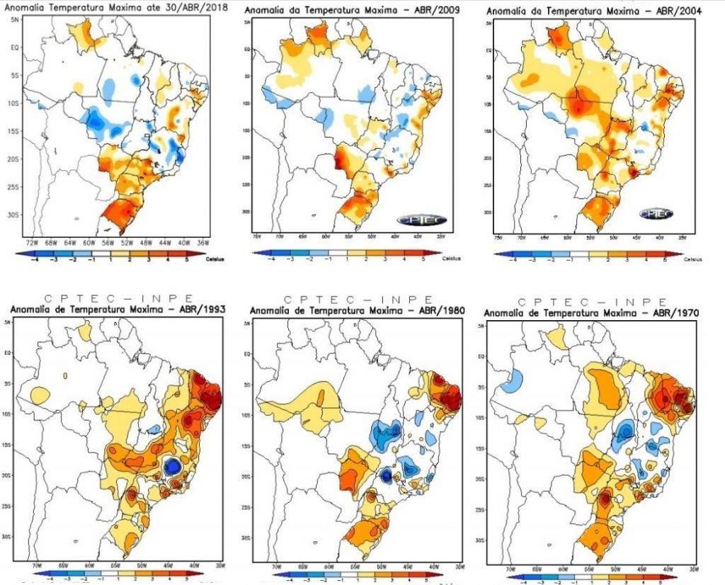 Abril termina com temperatura muito acima do normal