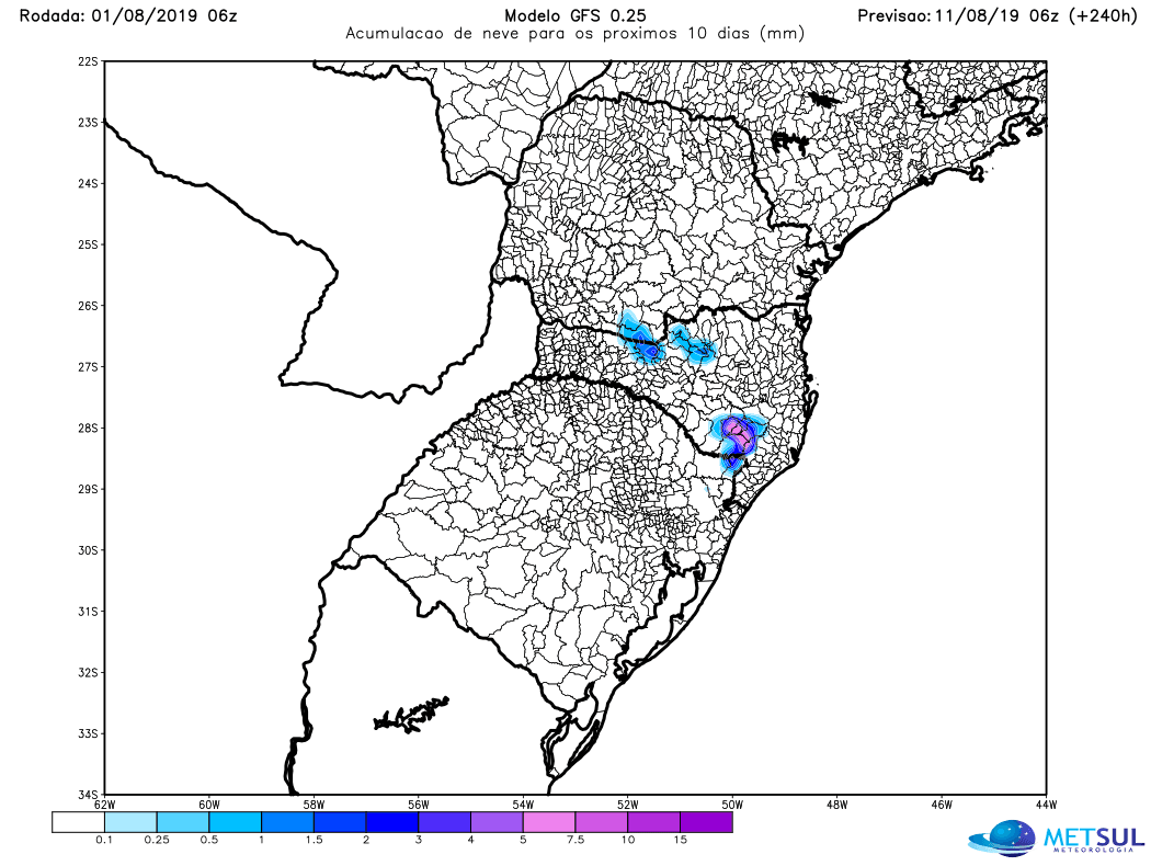 Veja as últimas projeções da neve dos modelos computadorizados