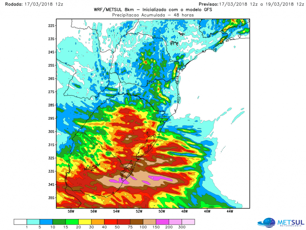 Parte do Rio Grande do Sul voltará a ter chuva volumosa