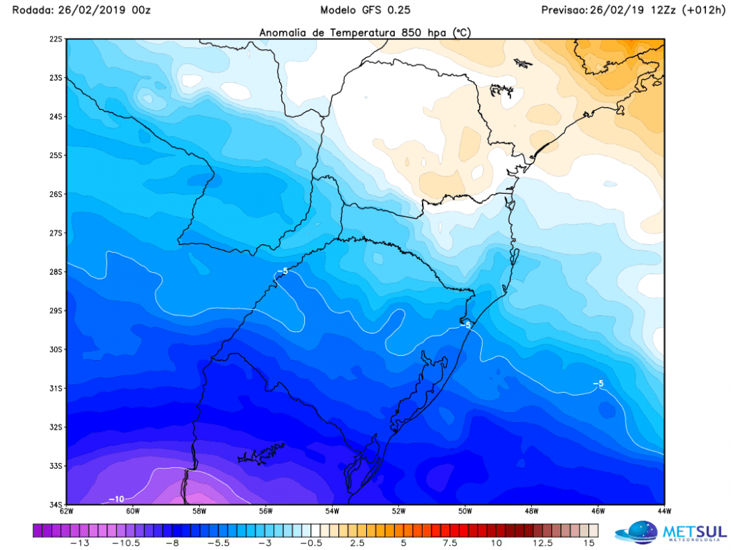 Instabilidade cede no Rio Grande do Sul com ingresso de ar frio