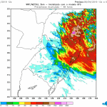 Alerta por volumes muito elevados de chuva no Leste do Sul do Brasil