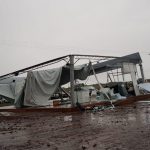 Tempestade provoca destruição no parque de exposições da Expodireto