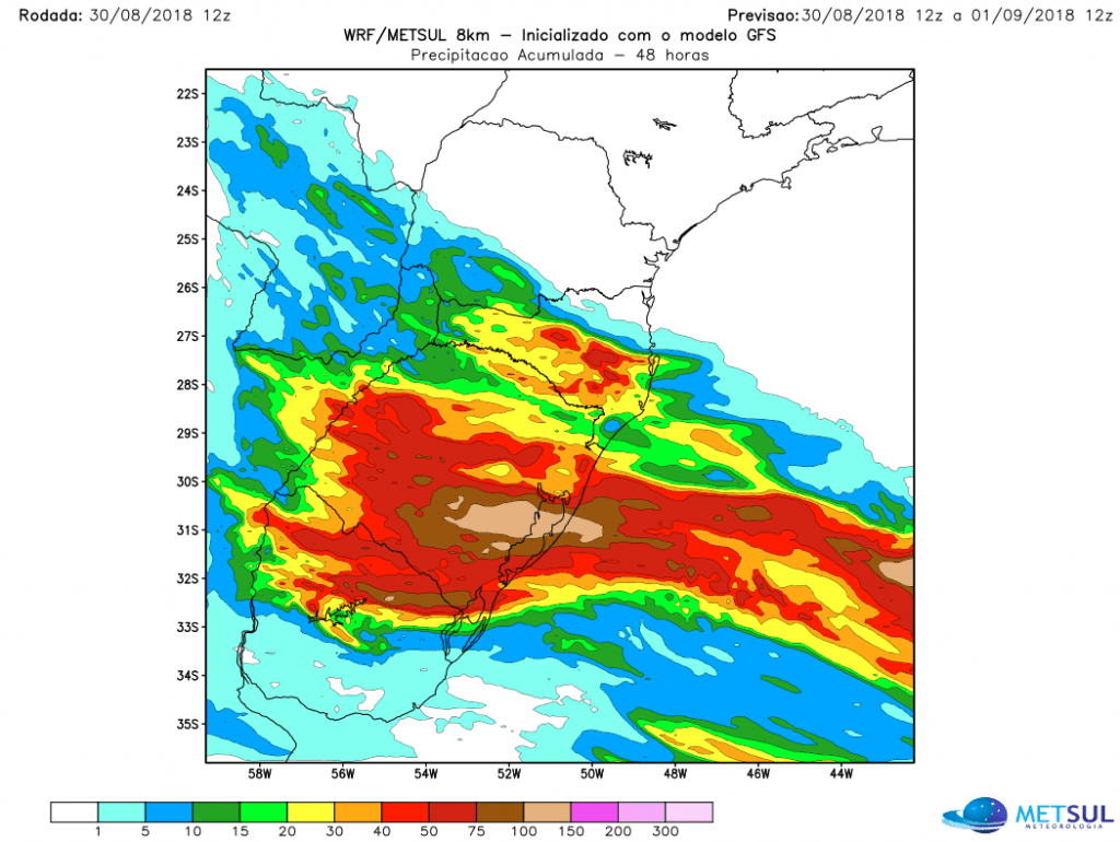 ***ALERTA*** Chuva volumosa no Rio Grande do Sul