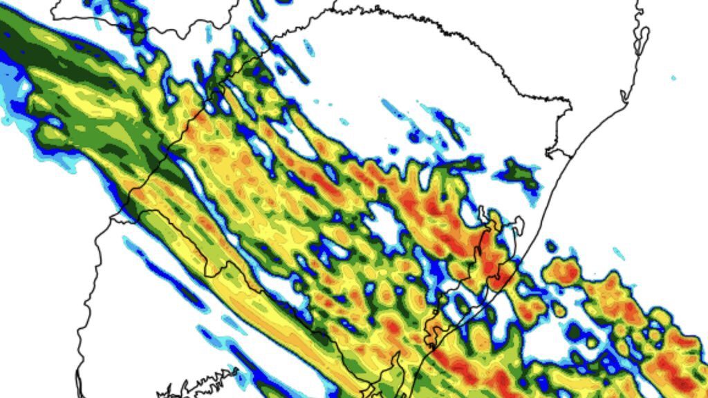 Frente fria avança pelo Rio Grande do Sul hoje com chuva