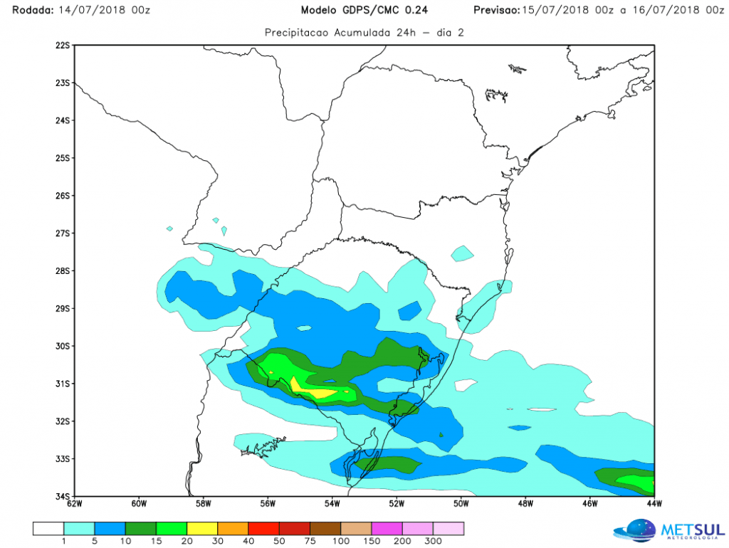 ***ATENÇÃO*** Evento de chuva volumosa no Rio Grande do Sul