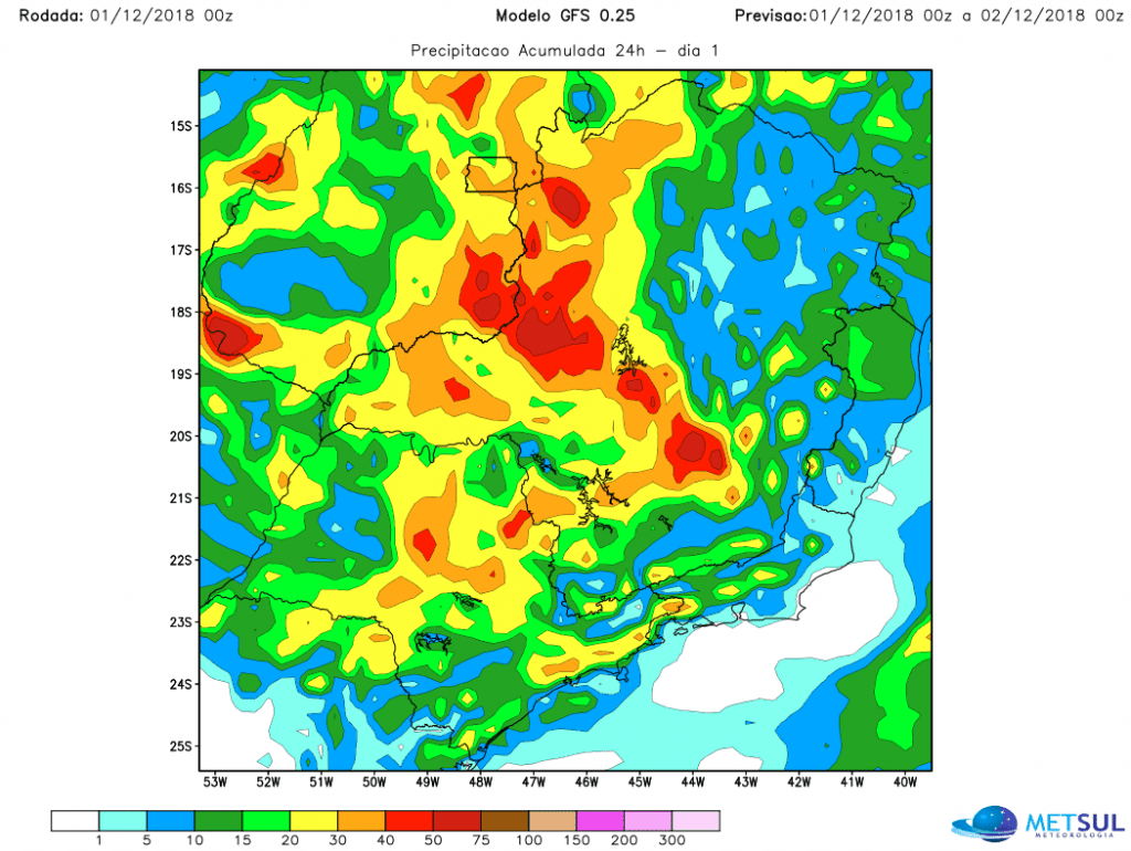 Chuva forte no Sudeste do Brasil